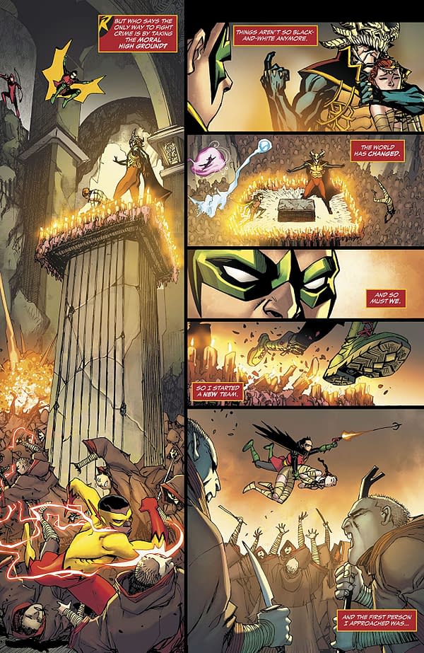 Teen Titans #20 art by Bernard Chang and Alejandro Sanchez