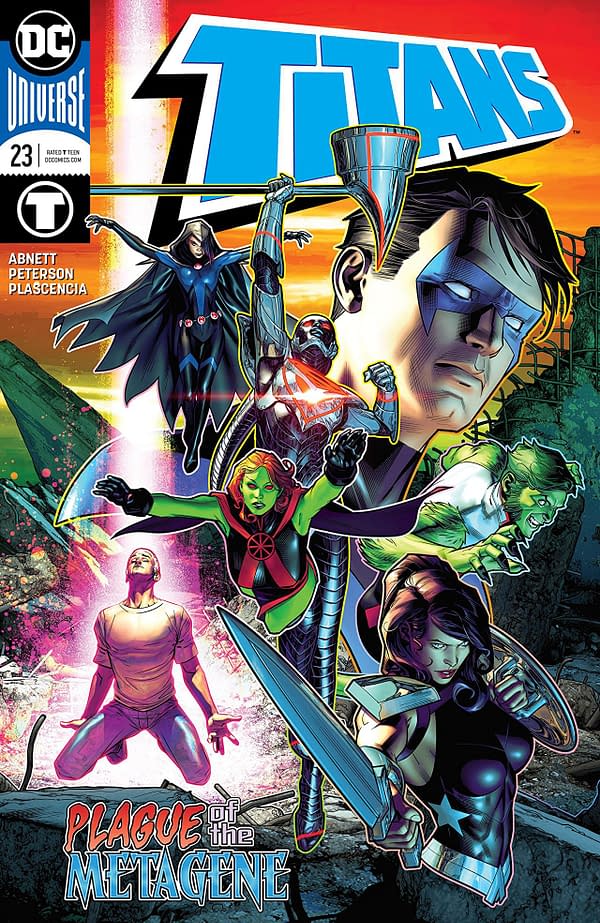 Titans #23 cover by Brandon Peterson