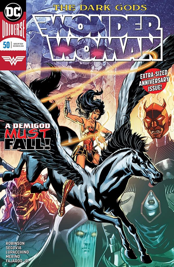 Wonder Woman #50 cover by Jesus Merino and Romulo Fajardo Jr.