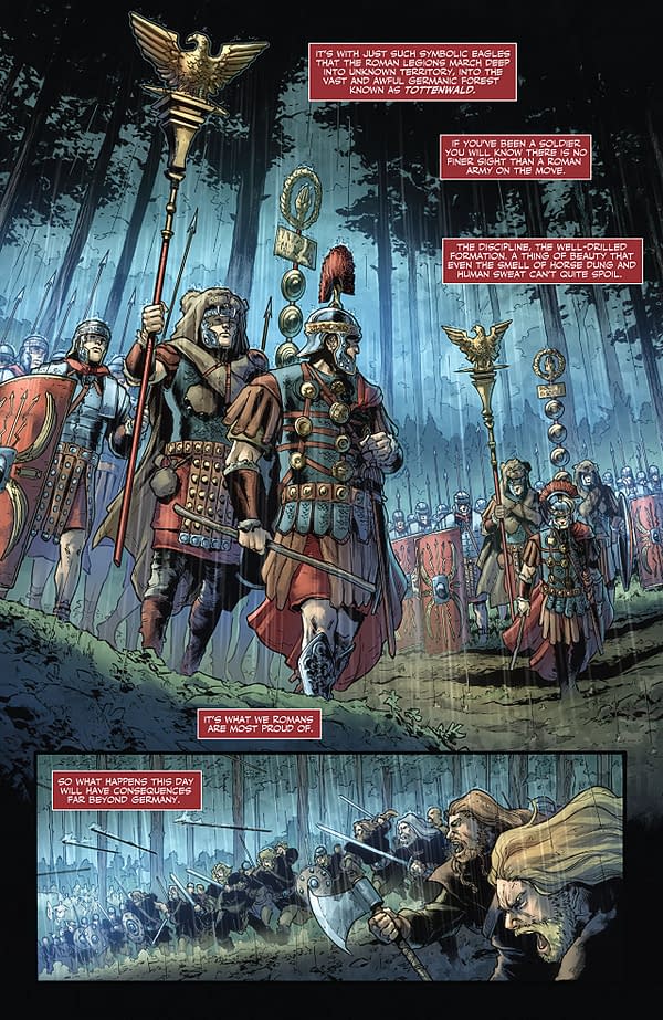 Britannia: Lost Eagles of Rome art by Robert Gill, Jose Villarrubia, and Diego Rodriguez