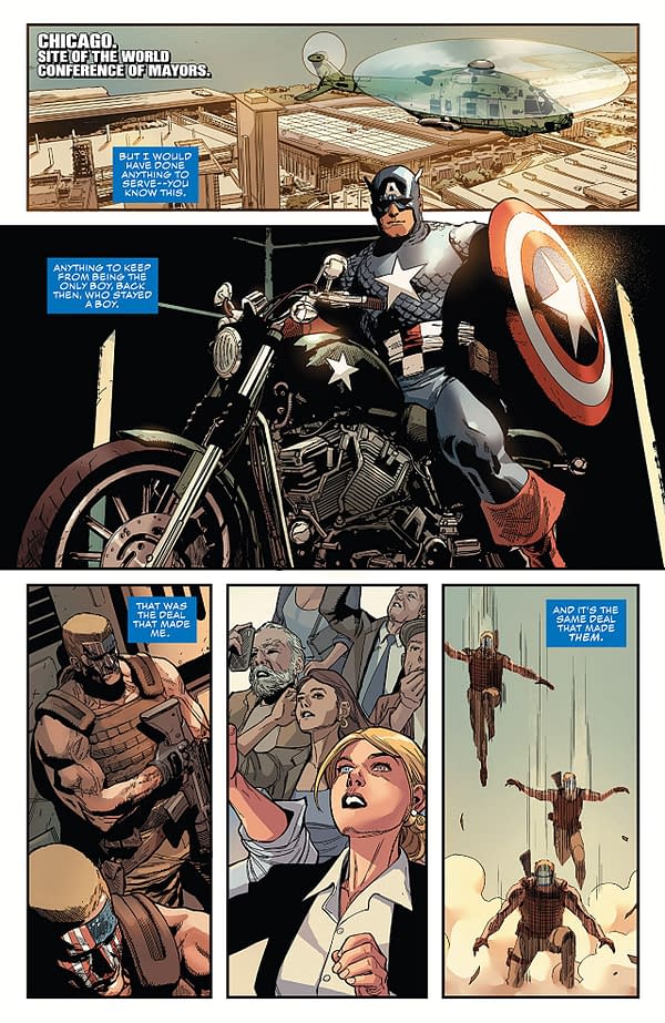 Captain America #2 art by Leinil Francis Yu, Gerry Alanguilan, and Sunny Gho