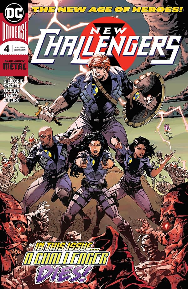 New Challengers #4 cover by V. Ken Marion, Sandu Florea, and Dinei Ribeiro