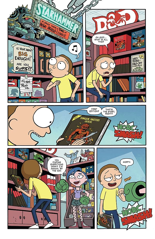 Rick and Morty vs Dungeons & Dragons #1 art by Troy Little and Leonardo Ito
