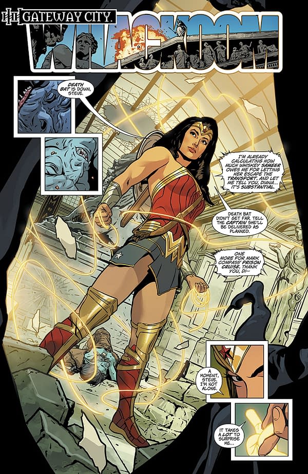 Wonder Woman #52 art by ACO, David Lorenzo, and Romulo Fajardo Jr.