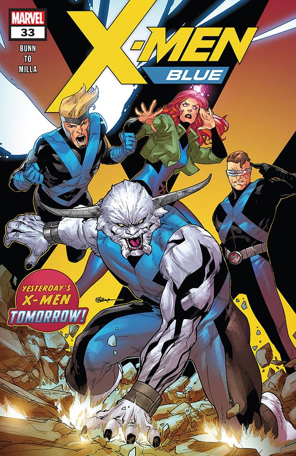 X-Men: Blue #33 cover by R.B. Silva and Rain Beredo