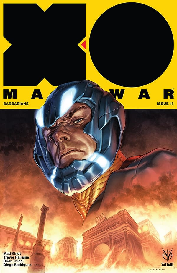 X-O Manowar #18 cover by Lewis Larosa and Diego Rodriguez
