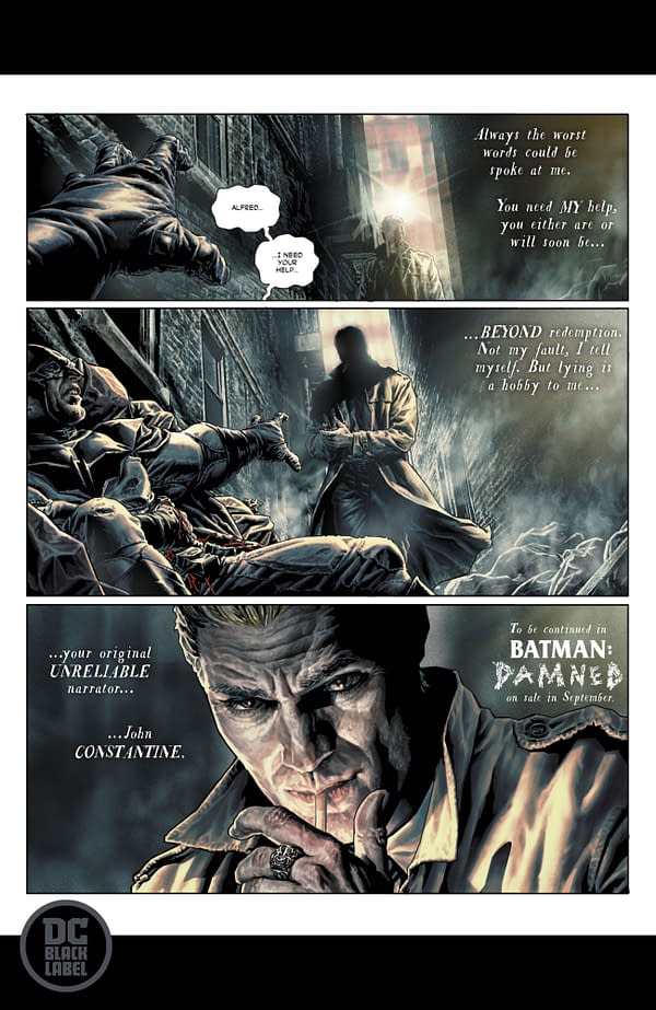 Batman: Damned Preview by Brian Azzarello and Lee Bermejo &#8211; John Constantine Prefers Batman to Superman