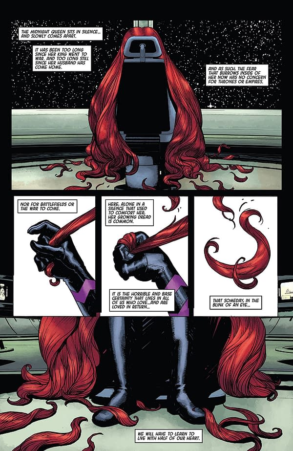 Death of the Inhumans #3 art by Ariel Olivetti and Jordie Bellaire