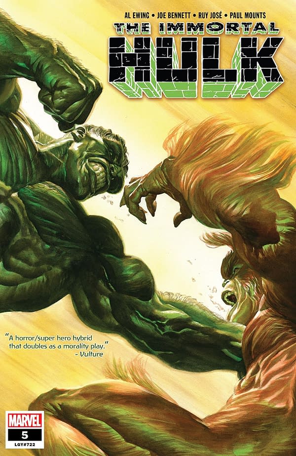 Immortal Hulk #5 cover by Alex Ross