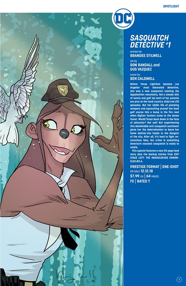 Sasquatch Detective Gets a One Shot To Herself in December