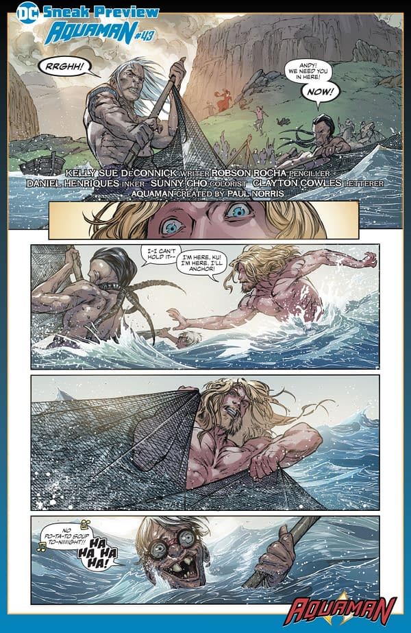 Aquaman, Now a Fisherman, in Kelly Sue DeConnick and Robson Rocha's Revamp (Preview)