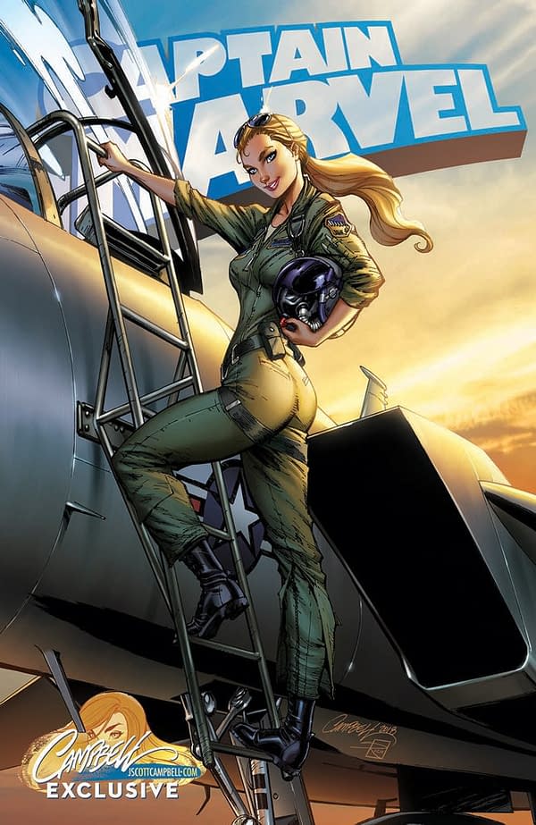J Scott Campbell Published His Own Captain Marvel Covers