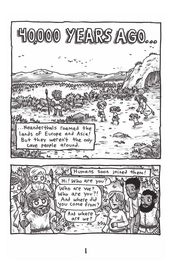 Preview of Jeffrey Brown's Original Lucy &#038; Andy Neanderthal Story for Free Comic Book Day 2019