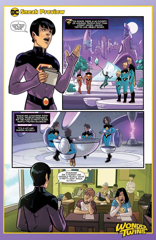 Re-Preview: The Sex Lives Of The Exxorians in Wonder Twins #1