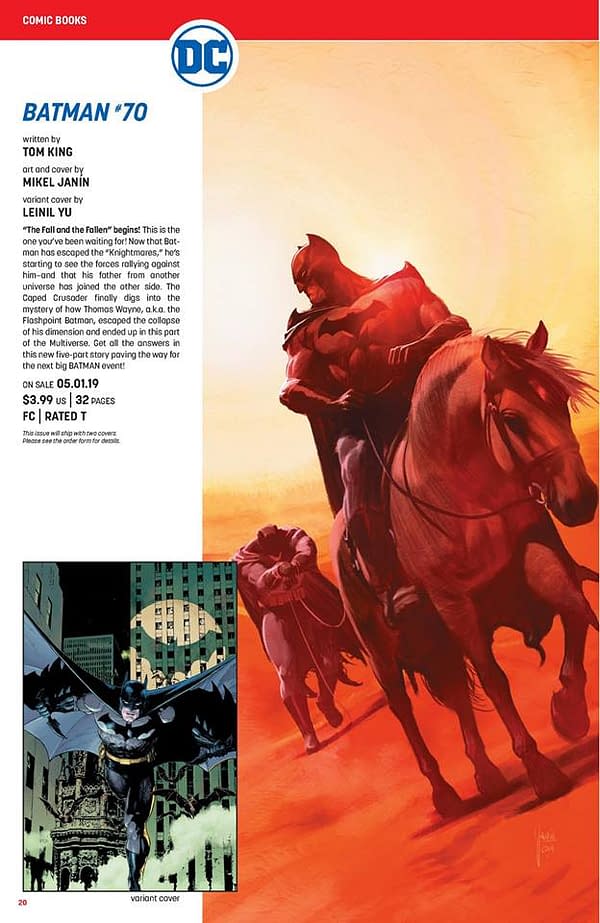 DC's Solicits Tease a Batman Event with Flashpoint Thomas Wayne from Tom King