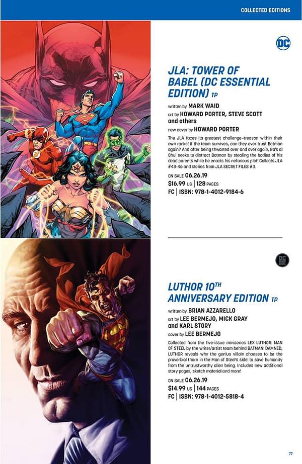 Full DC Comics May 2019 Catalog Solicits &#8211; From Year Of The Villain to The Last Knight On Earth (UPDATED)