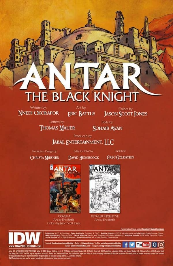 Where in the World is Antar The Black Knight? Orders For #2-5 Cancelled by IDW