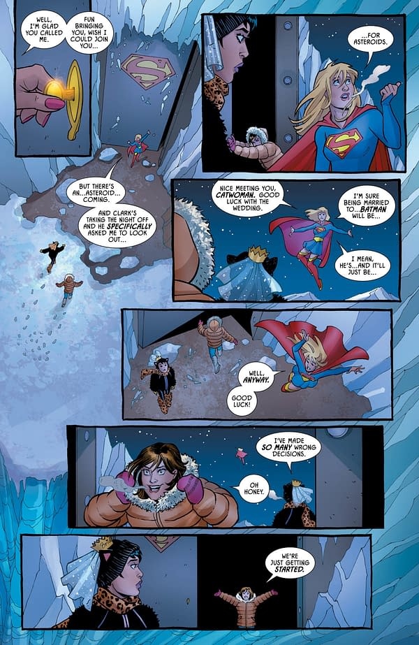 A Drunk Lois Lane and Catwoman Left Alone With Lots of Superman Robots (Batman #68 Preview)