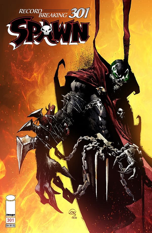 Image Extends Spawn #301 FOC For Bill Sienkiewicz, Daniel Opeña, and J Scott Campbell Covers