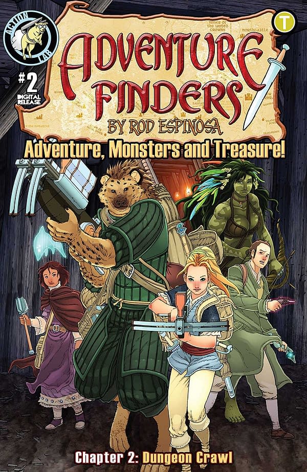 The cover of Adventure Finders #2 by Rod Espinosa and published by Action Lab.
