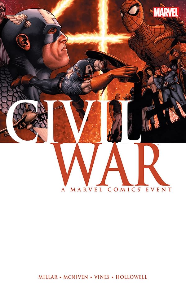 The cover to Civil War #1 from Marvel Comics.