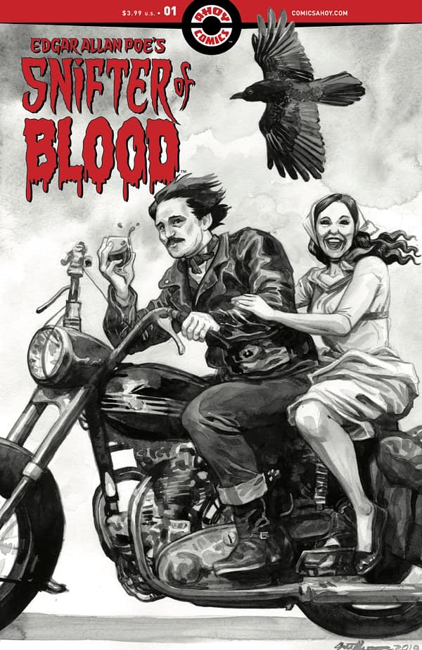 Snifter of Blood #1 cover, announced alongside of Second Coming's return. Credit: AHOY Comics.