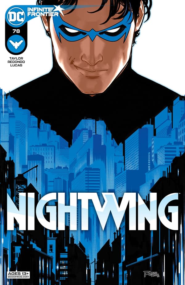 The cover to Nightwing #78 by Bruno Redondo, from DC Comics.