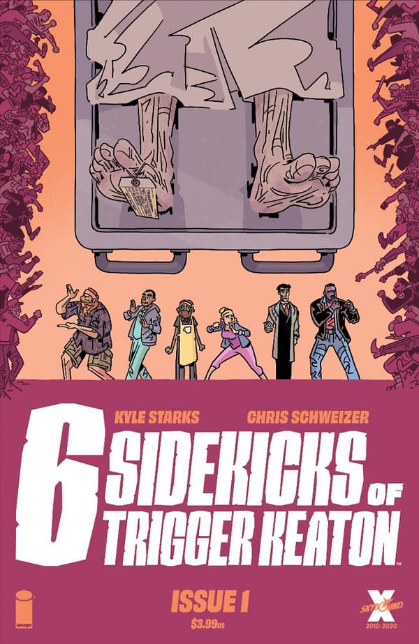The Six Sidekicks of Trigger Keaton, a new action-mystery series from Eisner-nominees Kyle Starks (SexCastle, Assassin Nation) and Chris Schweizer (Crogan Adventures).