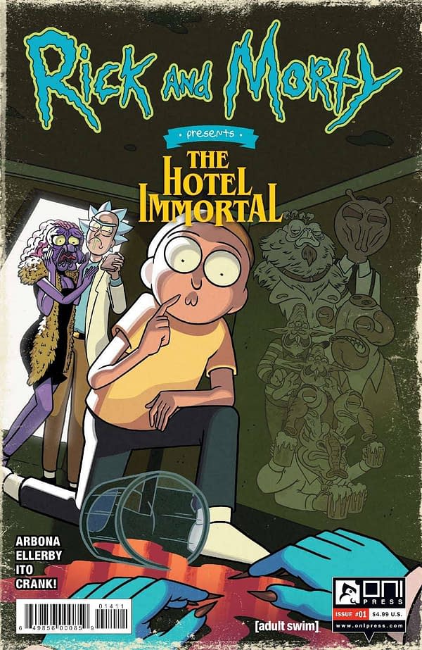 The cover to Rick and Morty Presents: The Hotel Immortal