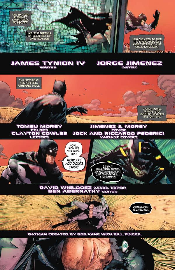 Interior preview page from BATMAN #110 CVR A JORGE JIMENEZ
