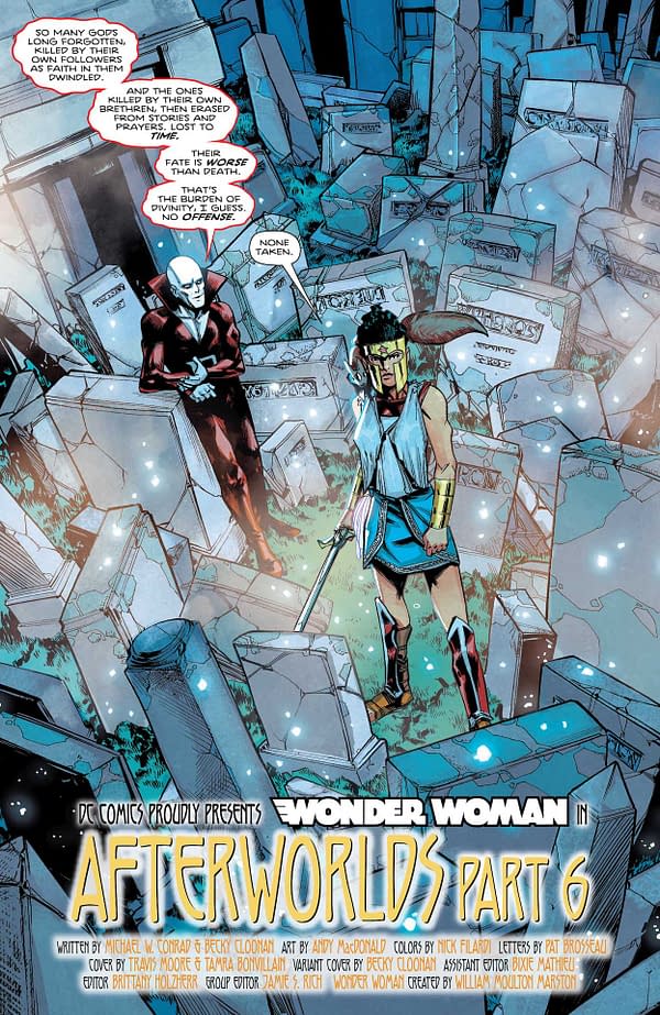 Interior preview page from WONDER WOMAN #775 CVR A TRAVIS MOORE