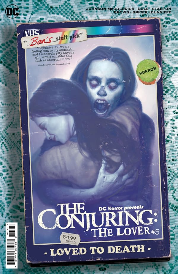Cover image for DC HORROR PRESENTS THE CONJURING THE LOVER #5 (OF 5) CVR B RYAN BROWN MOVIE POSTER CARD STOCK VAR (MR)
