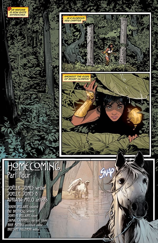 Interior preview page from WONDER GIRL #4 CVR A JOELLE JONES & ADRIANA MELO