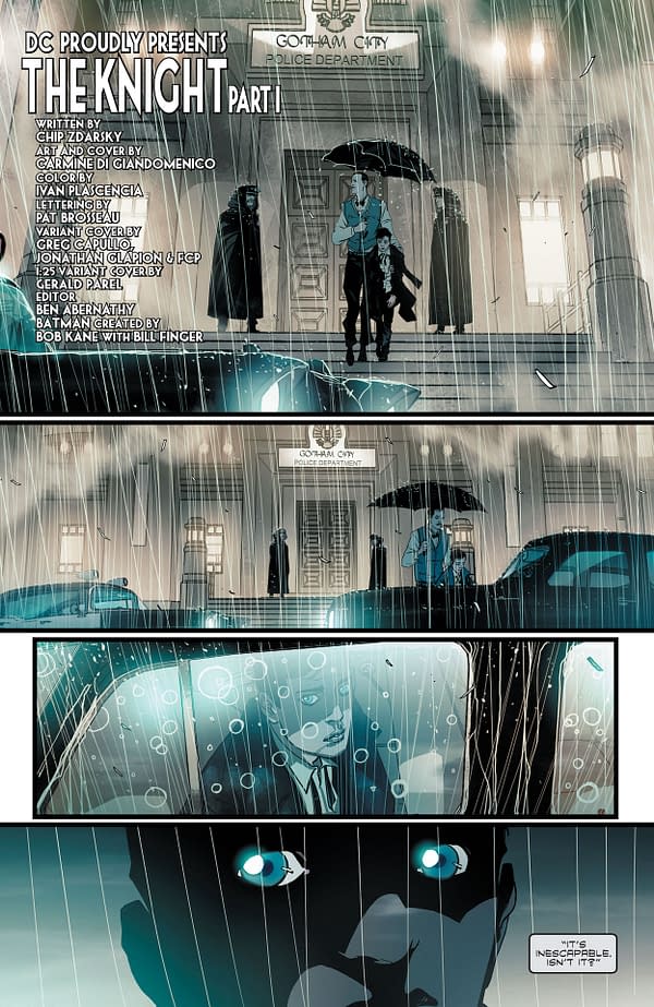 Interior preview page from Batman: The Knight #1