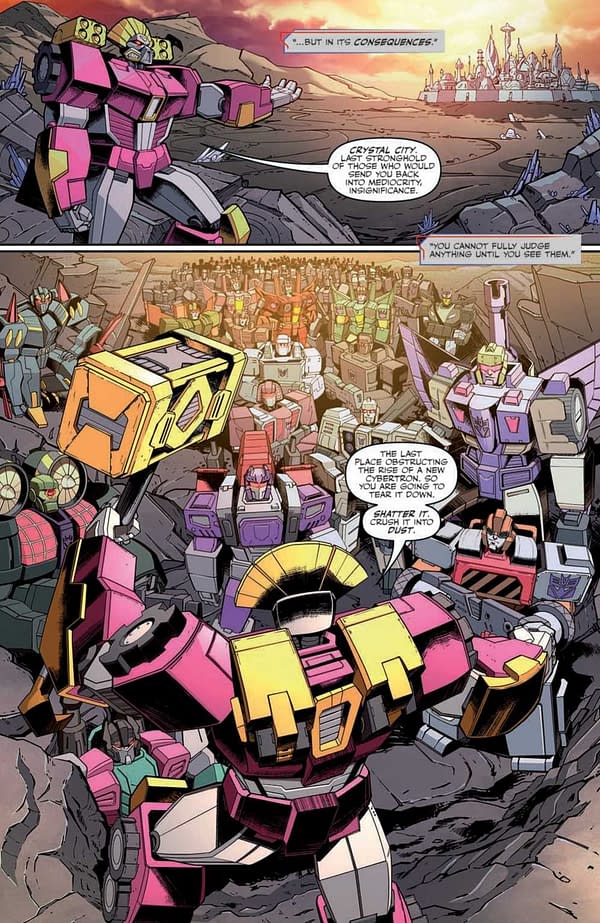 Interior preview page from Transformers #40