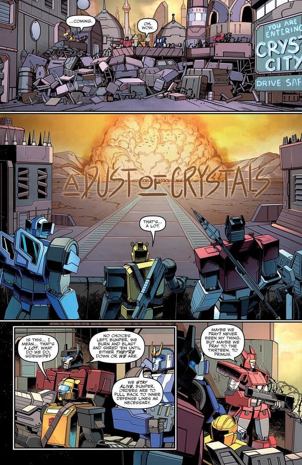 Interior preview page from Transformers #40