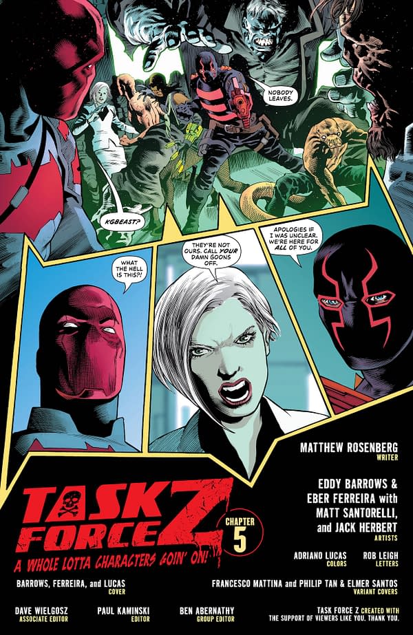 Interior preview page from Task Force Z #5