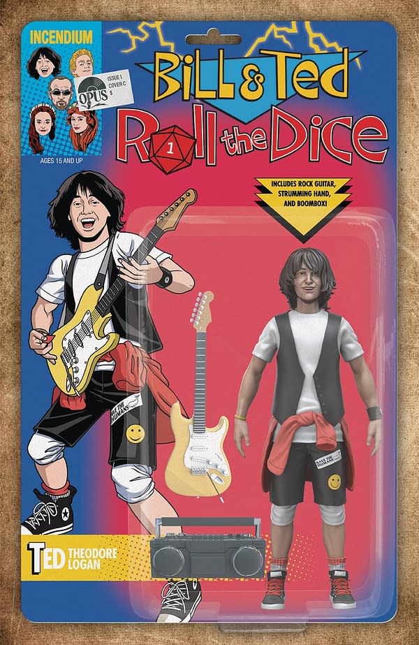 Cover image for BILL & TED ROLL DICE #1 CVR C 5 COPY INCV ACTION FIGURE