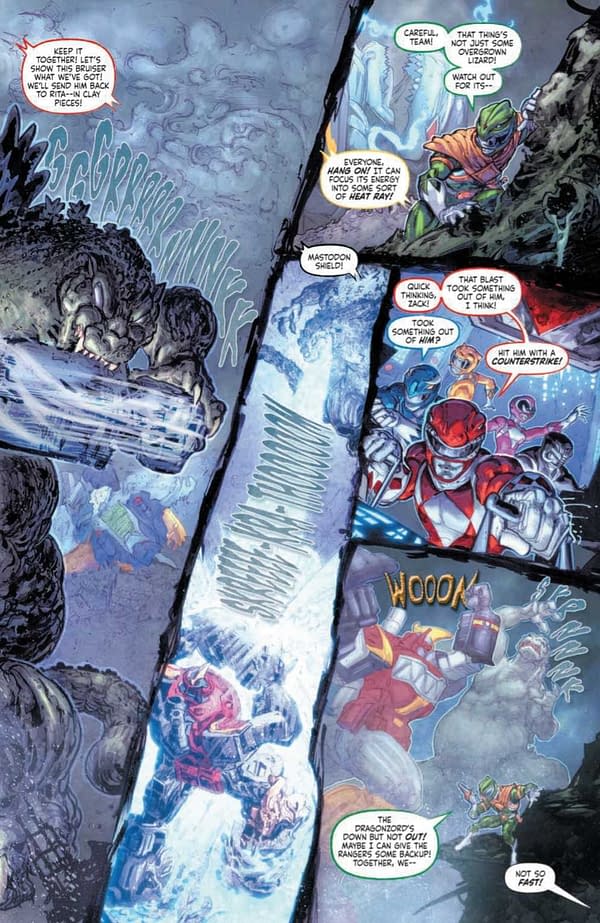 Interior preview page from Godzilla vs. The Mighty Morphin Power Rangers #2