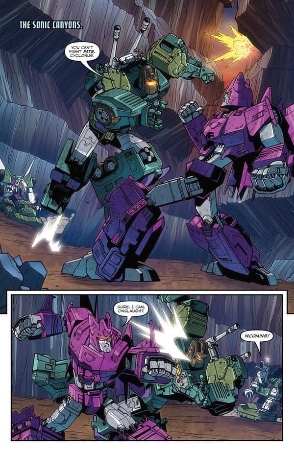 Interior preview page from Transformers: War's End #3