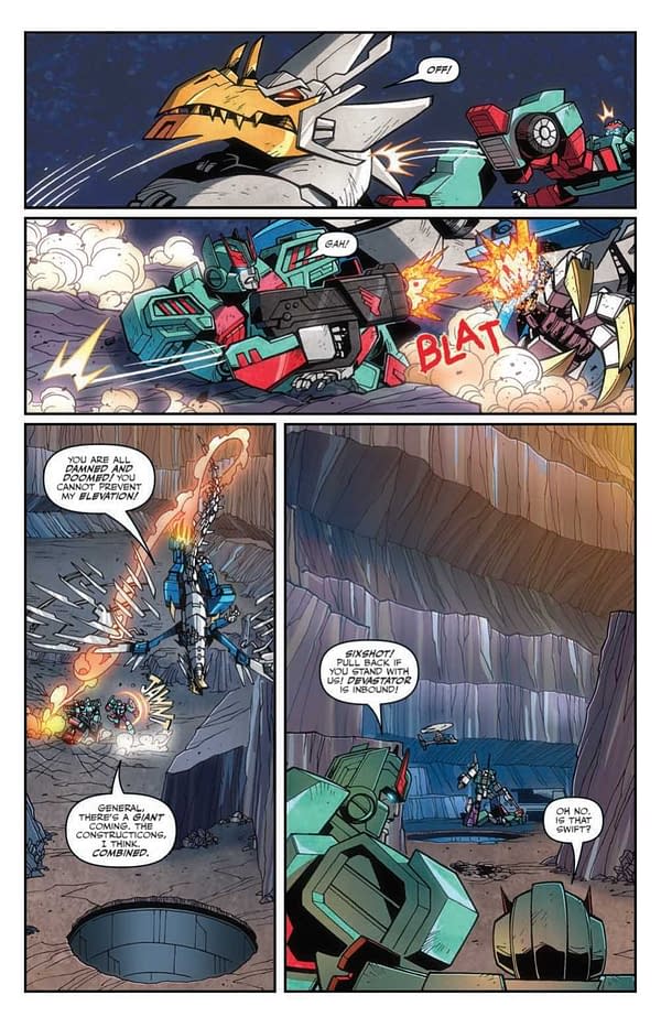 Interior preview page from Transformers: War's End #3