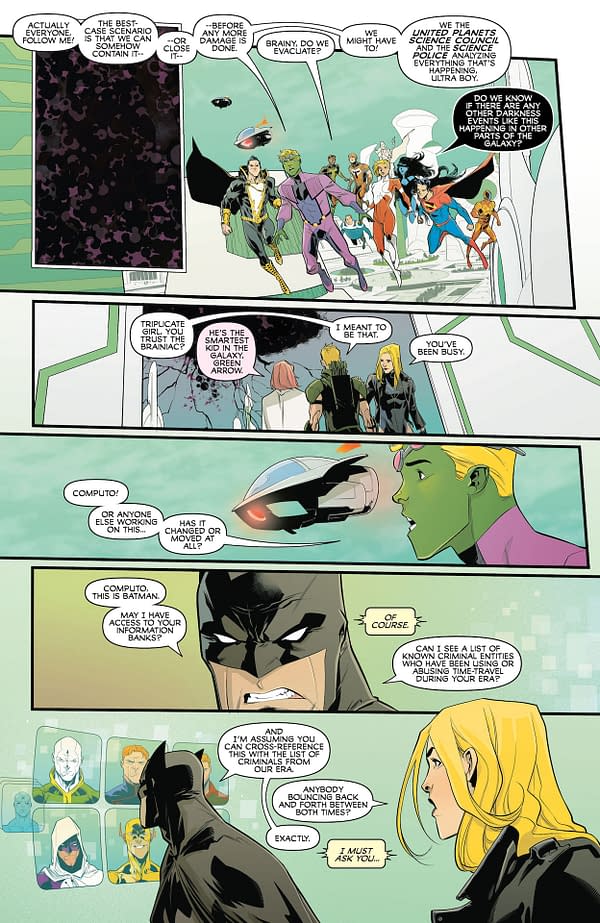 Interior preview page from Justice League vs. The Legion of Super-Heroes #3