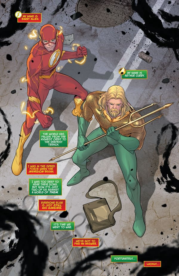 Interior preview page from Aquaman and The Flash: Voidsong #2