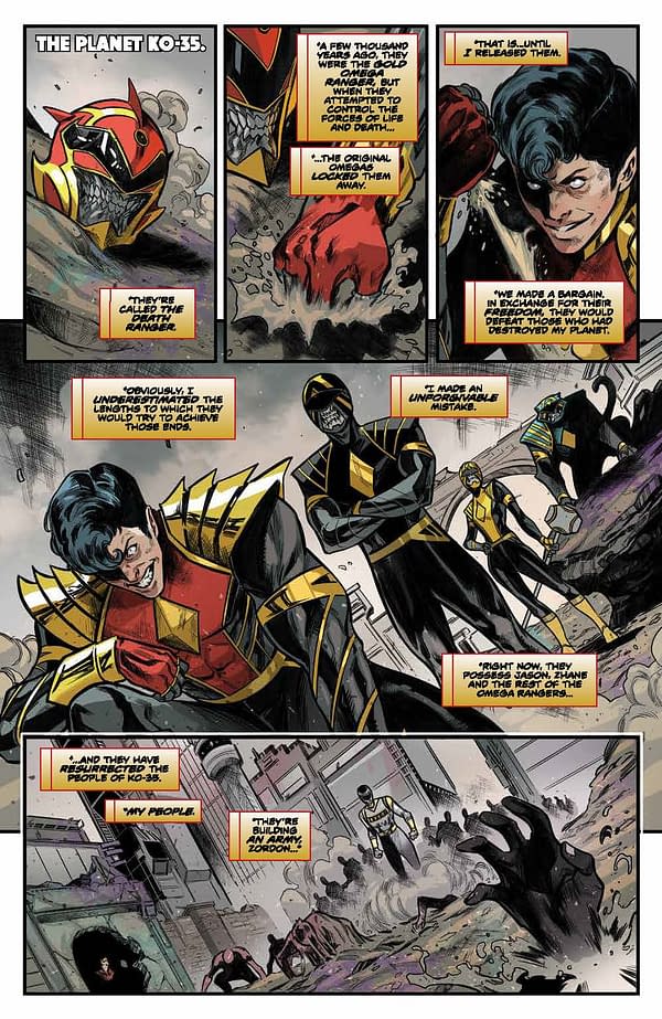 Interior preview page from Mighty Morphin Power Rangers #100