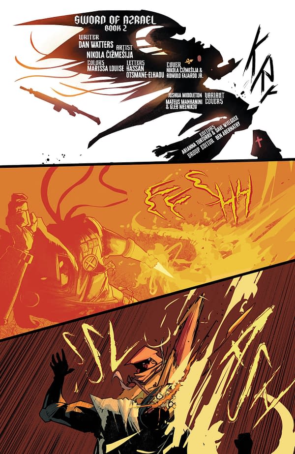 Interior preview page from Sword of Azrael #2