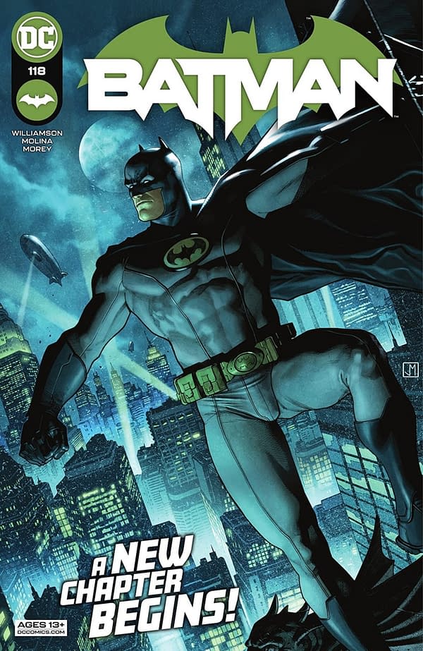 Batman appears in costume on the cover to Batman #118