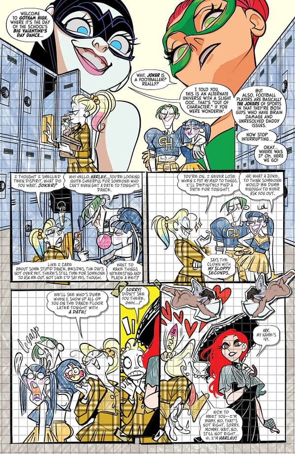 Interior preview page from DC's Harley Quinn Romances #1