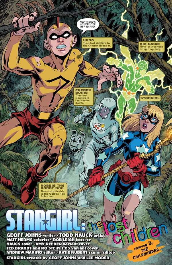 Interior preview page from Stargirl: The Lost Children #3
