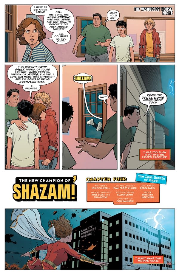 Interior preview page from New Champion of Shazam #4