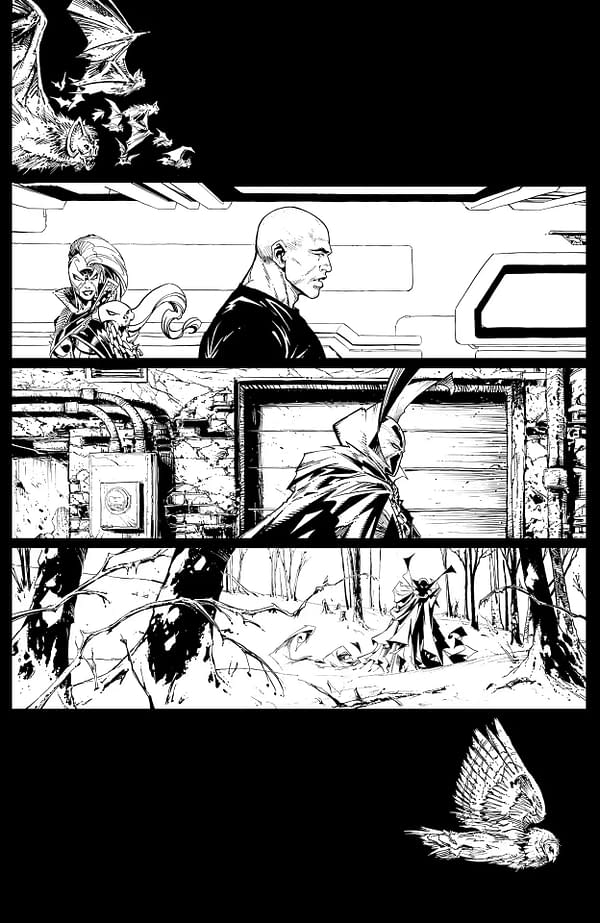 Interior preview page from Batman/Spawn: Unplugged #1